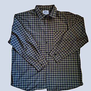 Ecko Unltd Men’s 4XB Long Sleeve Button Up Green Plaid Shirt